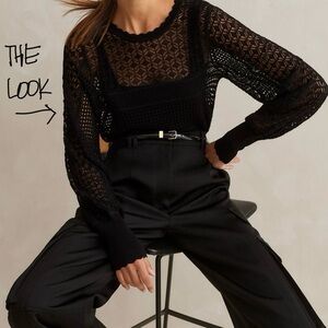 Lace Stitch Knit Top